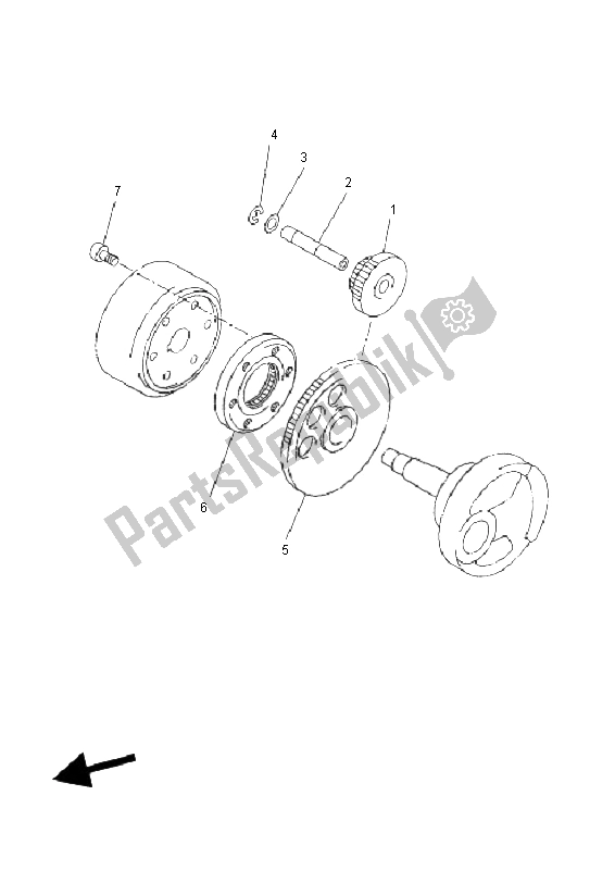 All parts for the Starter of the Yamaha YP 250 RA X MAX 2011