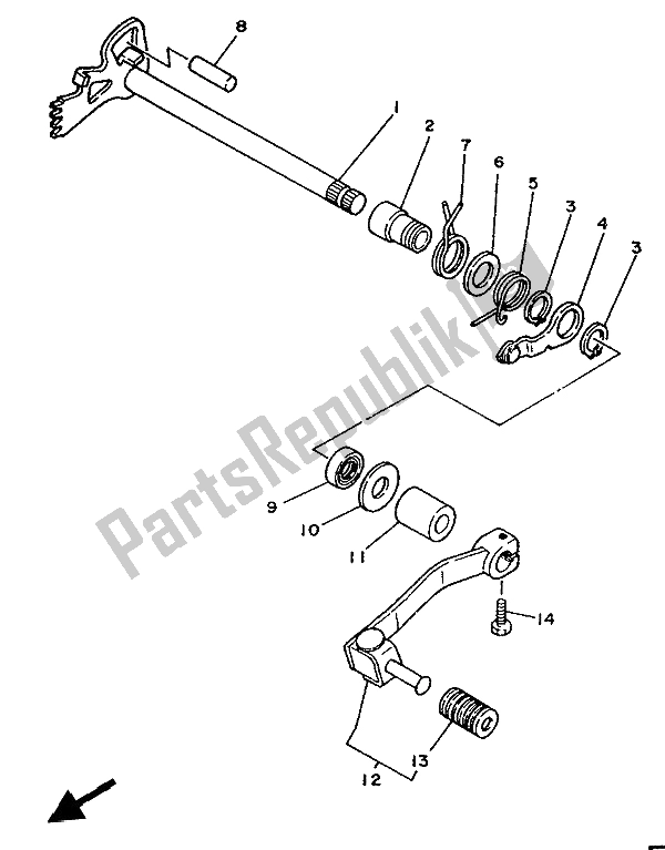 Todas las partes para Chasis de Yamaha XT 350 1992