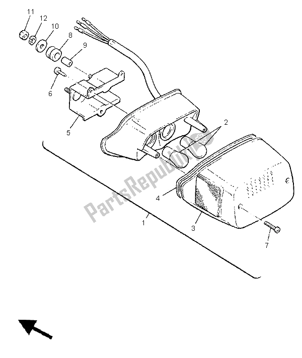 Todas las partes para Luz De La Cola de Yamaha V MAX 12 1200 1996