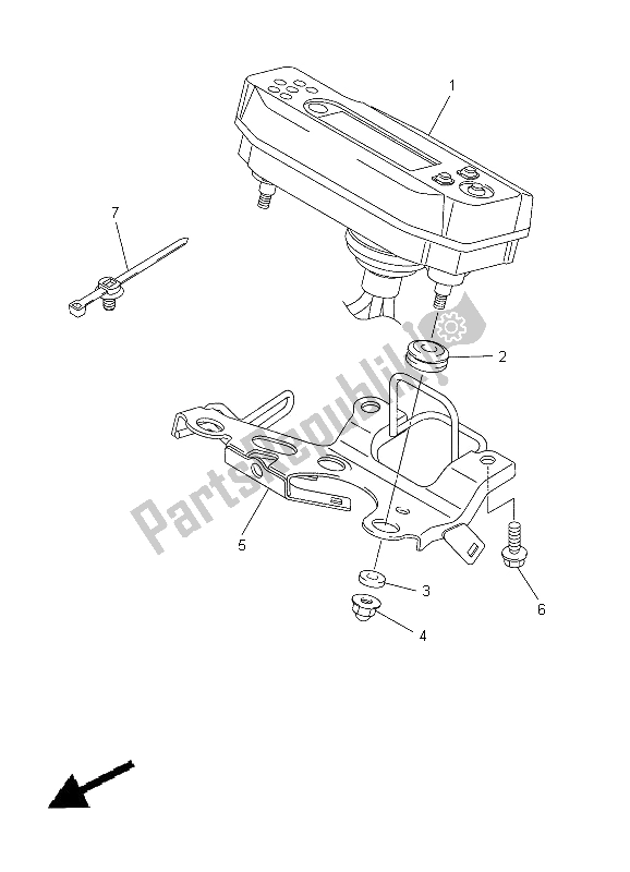 All parts for the Meter of the Yamaha WR 250X 2012