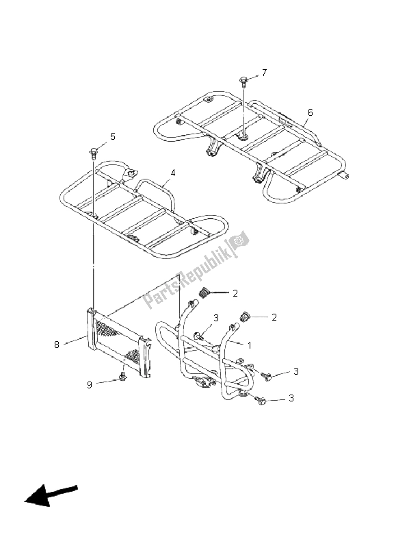 All parts for the Guard of the Yamaha YFM 400F Kodiak 4X4 2003