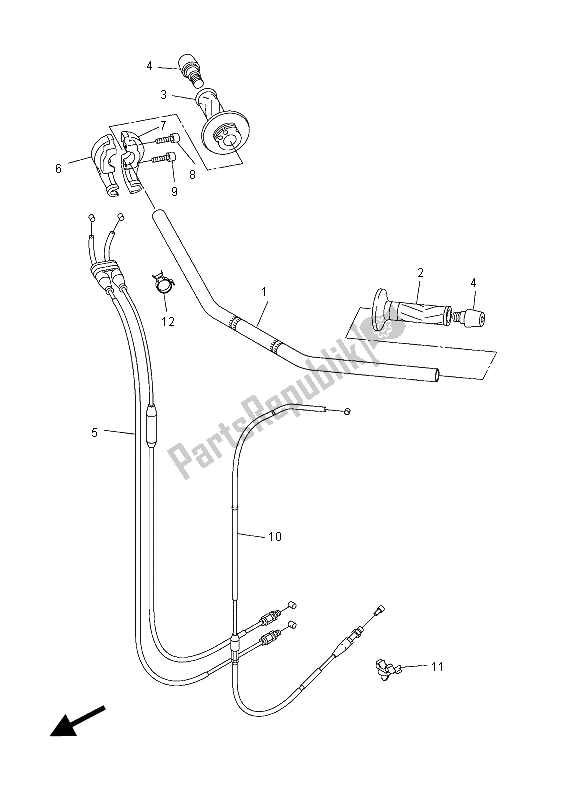 Tutte le parti per il Maniglia E Cavo Dello Sterzo del Yamaha FZ1 S 1000 2012