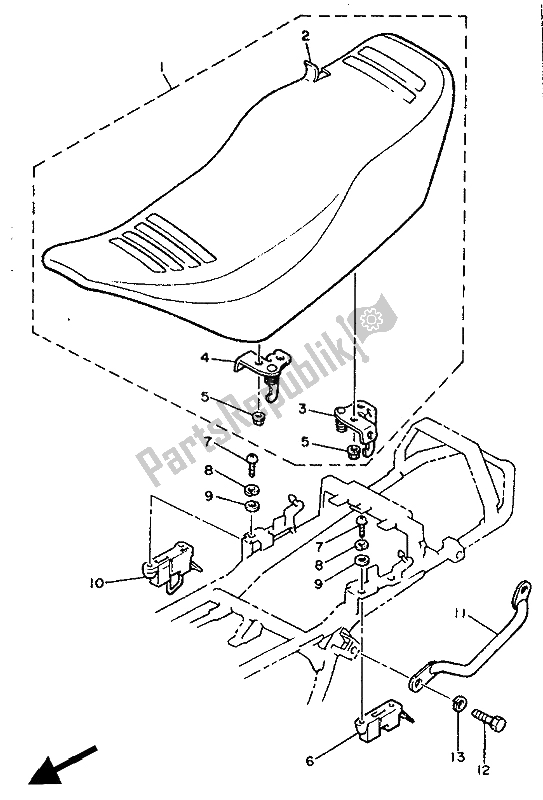 Toutes les pièces pour le Siège du Yamaha XJ 600 1990