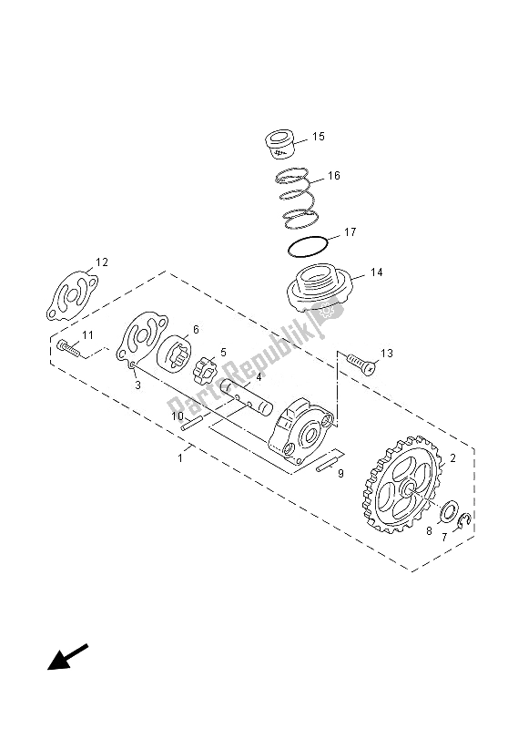 Todas las partes para Bomba De Aceite de Yamaha YN 50 FU 2013