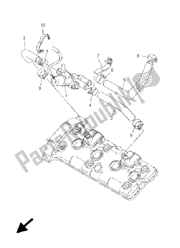 All parts for the Air Induction System of the Yamaha FZ1 NA Fazer 1000 2011