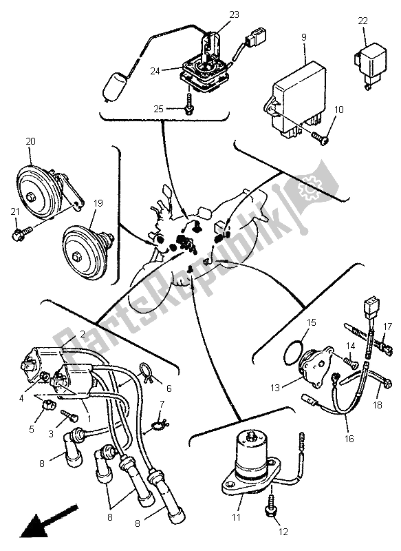 Todas las partes para Eléctrico 1 de Yamaha XJR 1200 1998