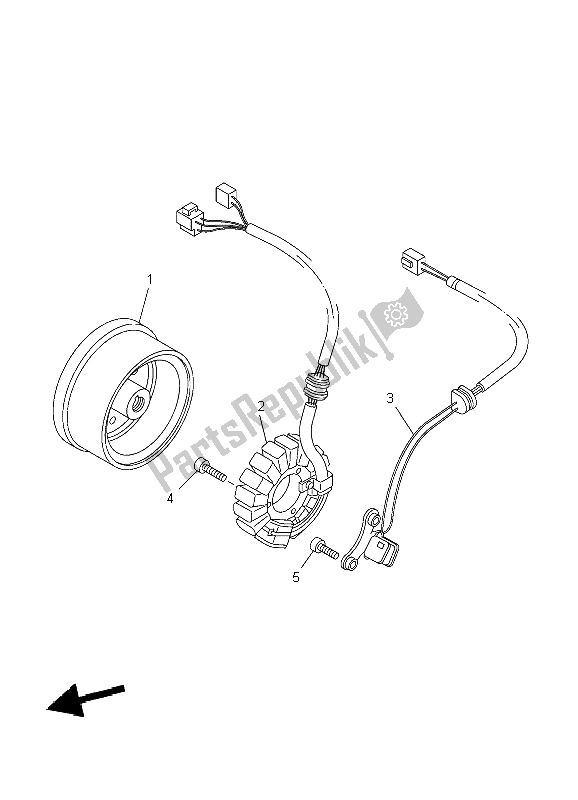 Tutte le parti per il Generatore del Yamaha TW 125 2004