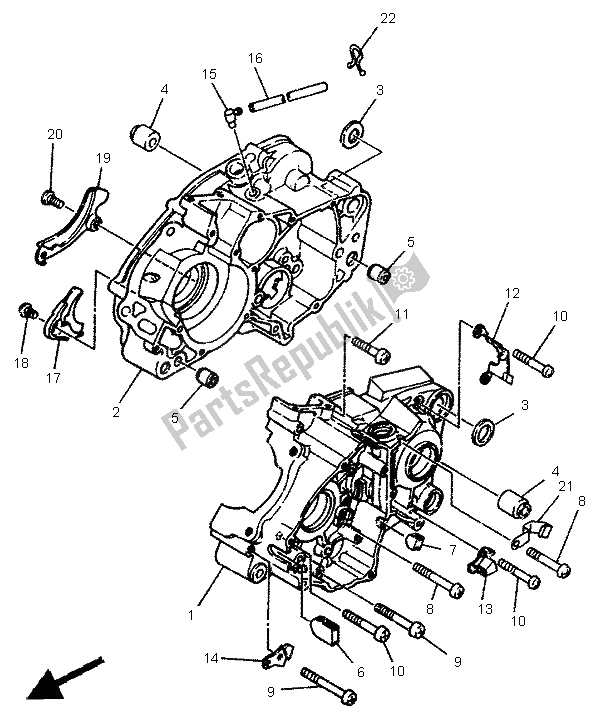 Tutte le parti per il Carter del Yamaha TDR 125 1995