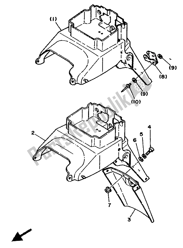 All parts for the Alternate (fender) (for Fi) of the Yamaha XTZ 750 Supertenere 1992