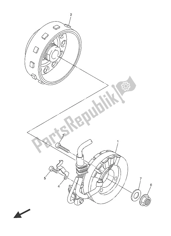 Tutte le parti per il Generatore del Yamaha WR 250R 2016