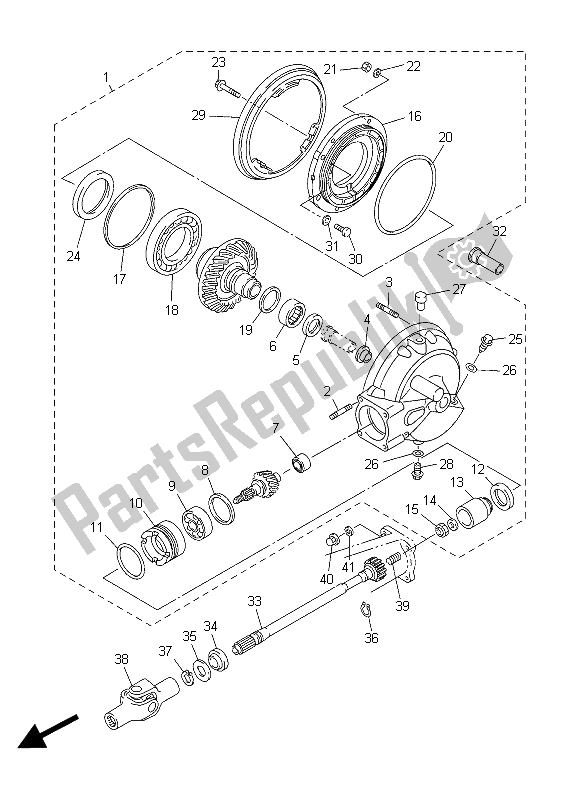 Todas as partes de Eixo De Transmissão do Yamaha FJR 1300A 2015