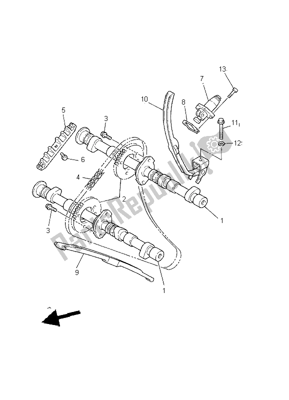 Toutes les pièces pour le Arbre à Cames Et Chaîne du Yamaha XJ 900S Diversion 2002