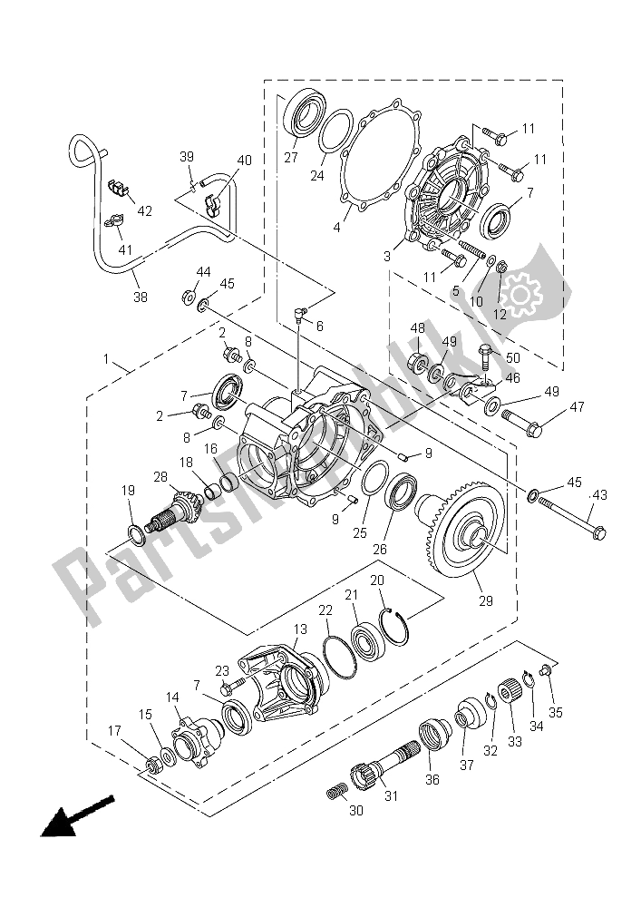 Tutte le parti per il Albero Di Trasmissione del Yamaha YXM 700 ES Viking 2015