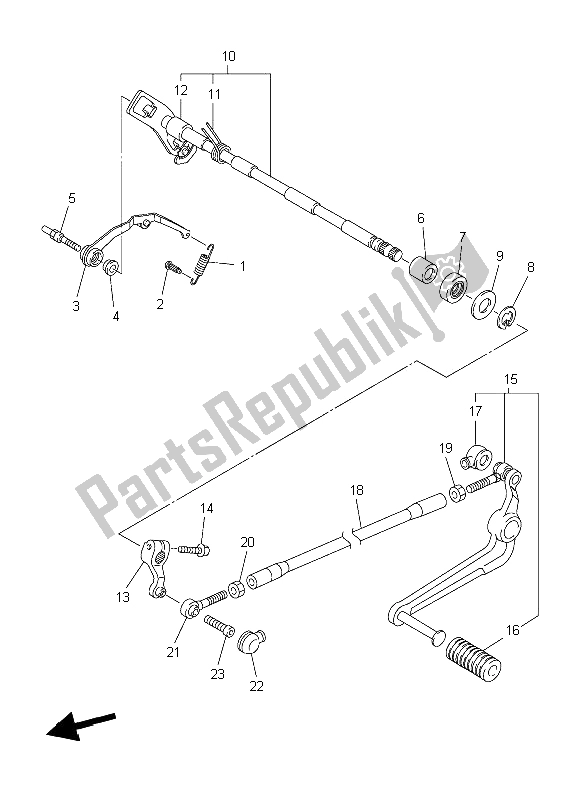 Toutes les pièces pour le Arbre De Changement du Yamaha YZF R1 1000 2006