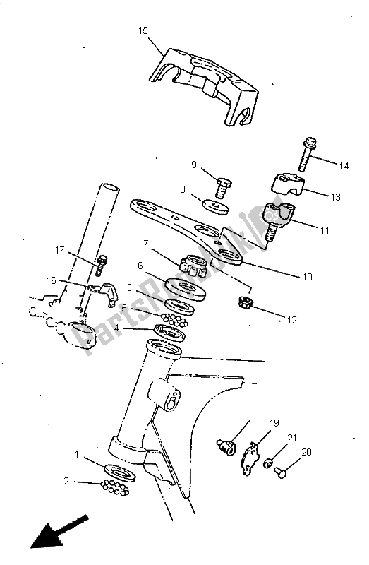 All parts for the Steering of the Yamaha SR 125 1996