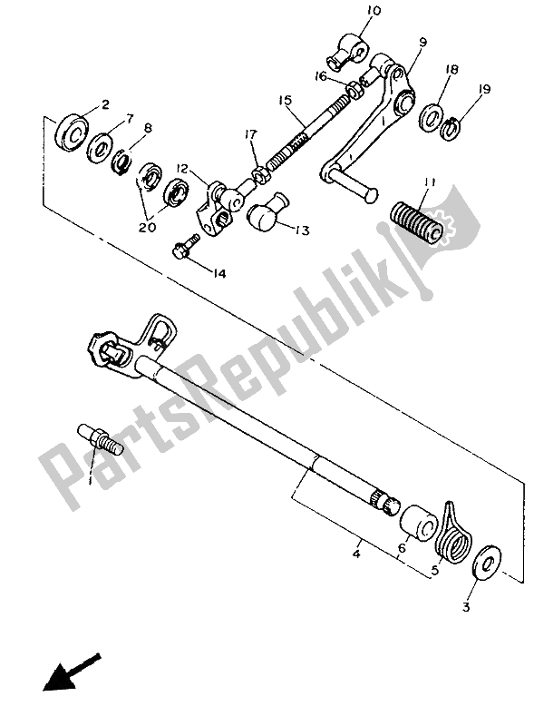 Todas las partes para Eje De Cambio de Yamaha FJ 1200 1992