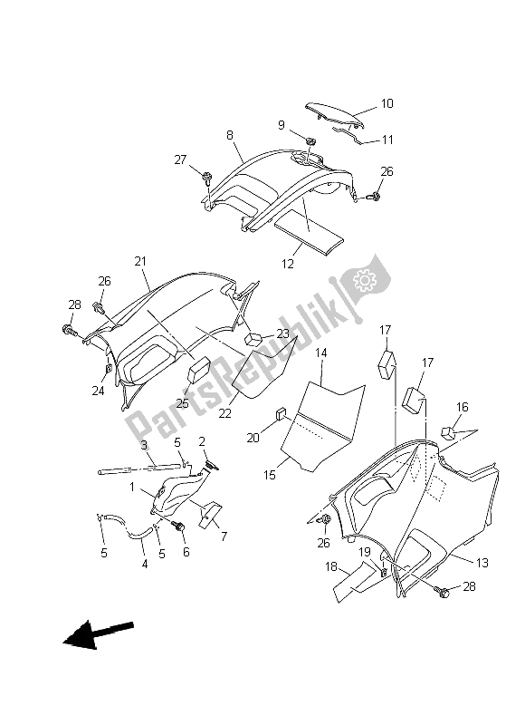 All parts for the Side Cover of the Yamaha YFM 550 Fwad 2014