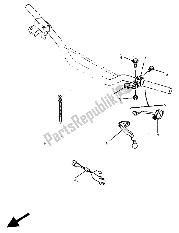 Toutes les pièces pour le Interrupteur Et Levier De Poignée du Yamaha YZ 80 LC 1997