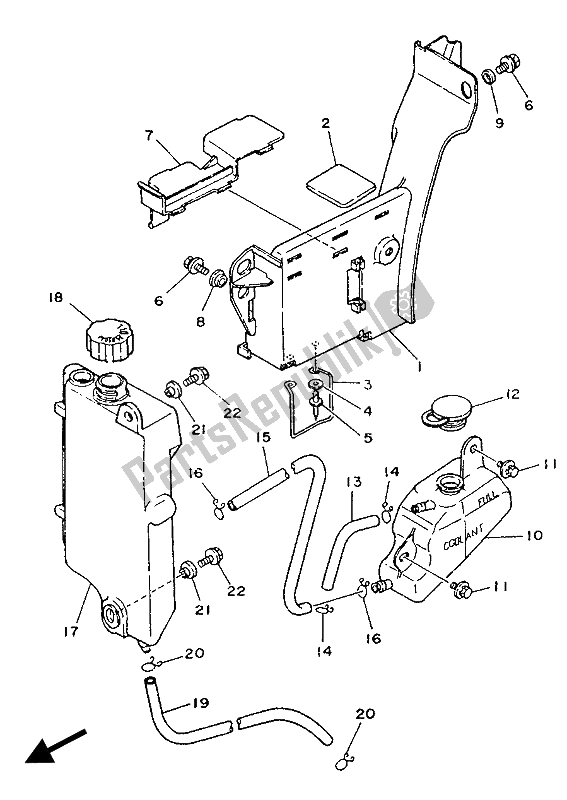 Tutte le parti per il Serbatoio Dell'olio del Yamaha DT 125R 1989