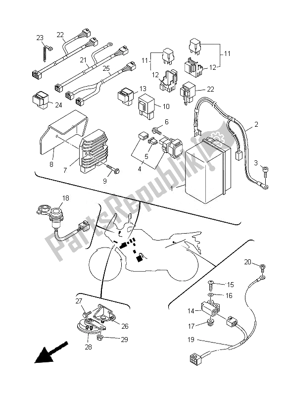 Todas las partes para Eléctrico 2 de Yamaha XT 1200 ZE 2014