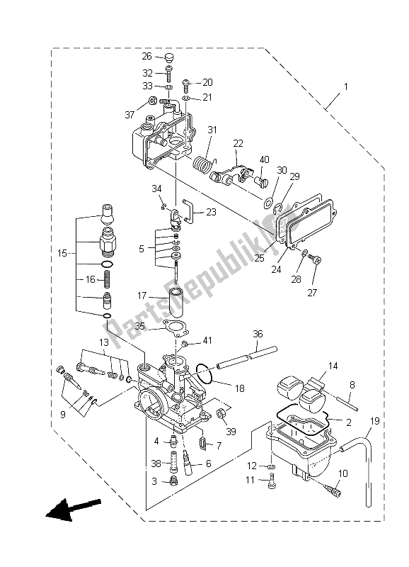 Toutes les pièces pour le Carburateur du Yamaha TT R 110E 2009