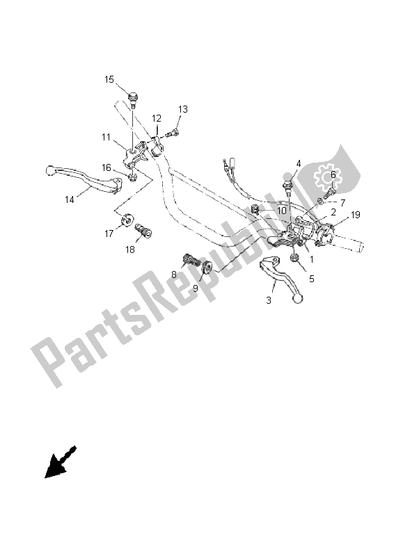 Todas las partes para Interruptor De Palanca Y Palanca (sw) de Yamaha TT R 125 SW LW 2005