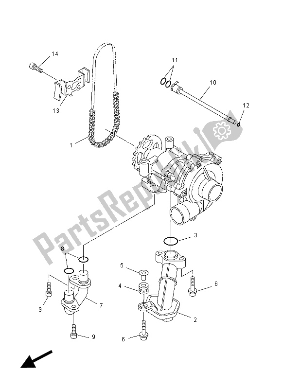 Tutte le parti per il Pompa Dell'olio del Yamaha FZ1 SA 1000 2012