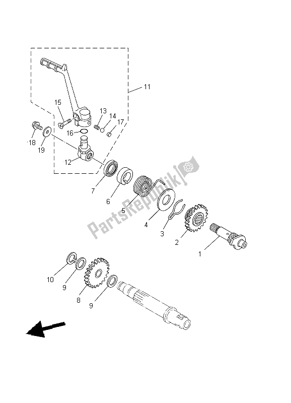 Tutte le parti per il Antipasto del Yamaha YZ 85 SW LW 2002