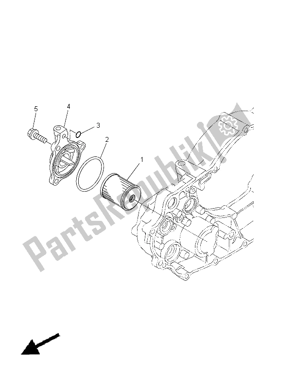 Todas as partes de Limpador De óleo do Yamaha WR 250X 2012