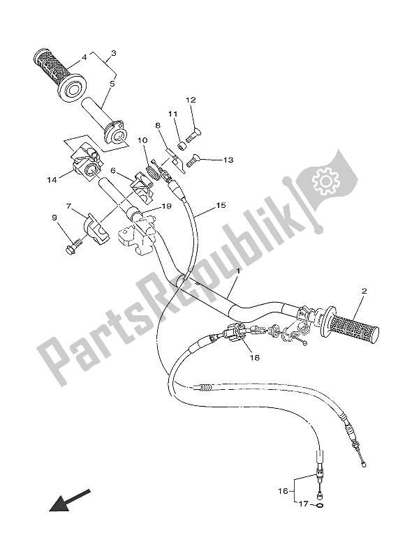 Tutte le parti per il Maniglia E Cavo Dello Sterzo del Yamaha YZ 125 2016