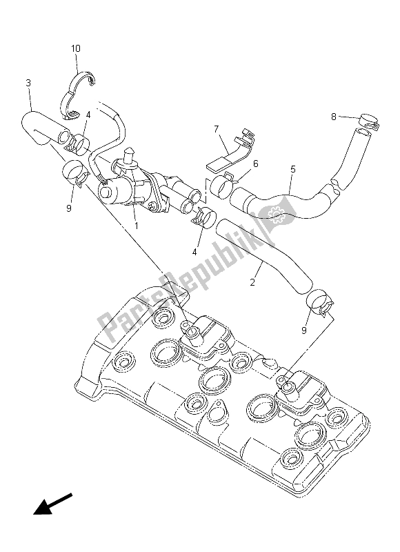 All parts for the Air Induction System of the Yamaha FZ8 N 800 2015