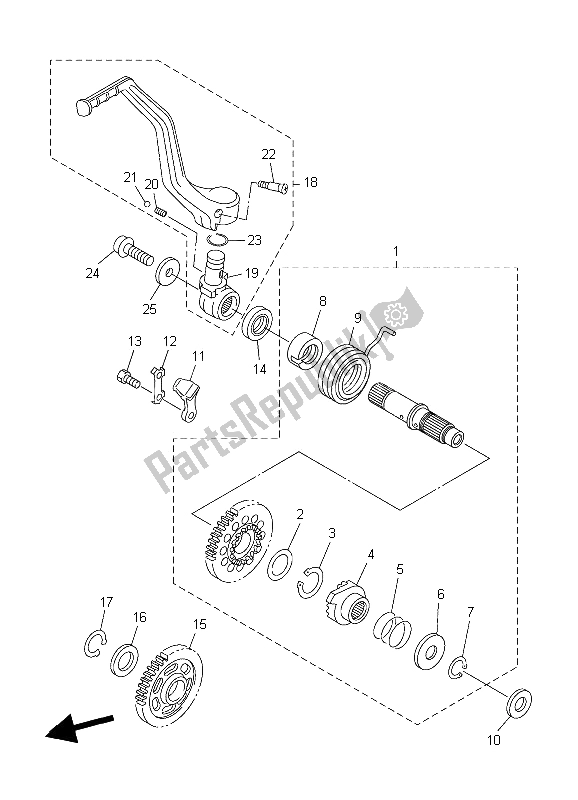 Todas las partes para Inicio de Yamaha YZ 450F 2006