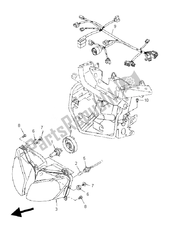 Todas las partes para Faro de Yamaha FZ1 SA Fazer 1000 2007