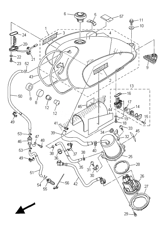 Wszystkie części do Zbiornik Paliwa Yamaha SR 400 2014