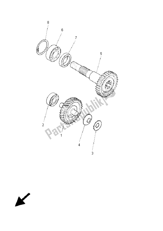 All parts for the Transmission of the Yamaha YQ 50 Aerox 2009