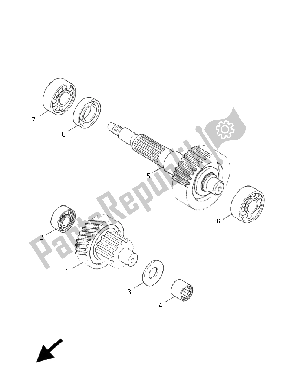 All parts for the Transmission of the Yamaha XC 125E Vity 2011