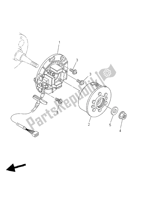 Toutes les pièces pour le Générateur du Yamaha YZ 250 2002