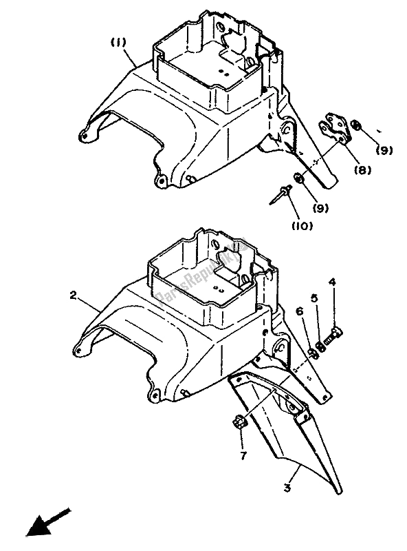 Toutes les pièces pour le Alternatif (garde-boue) (pour Soi) du Yamaha XTZ 750 Supertenere 1992