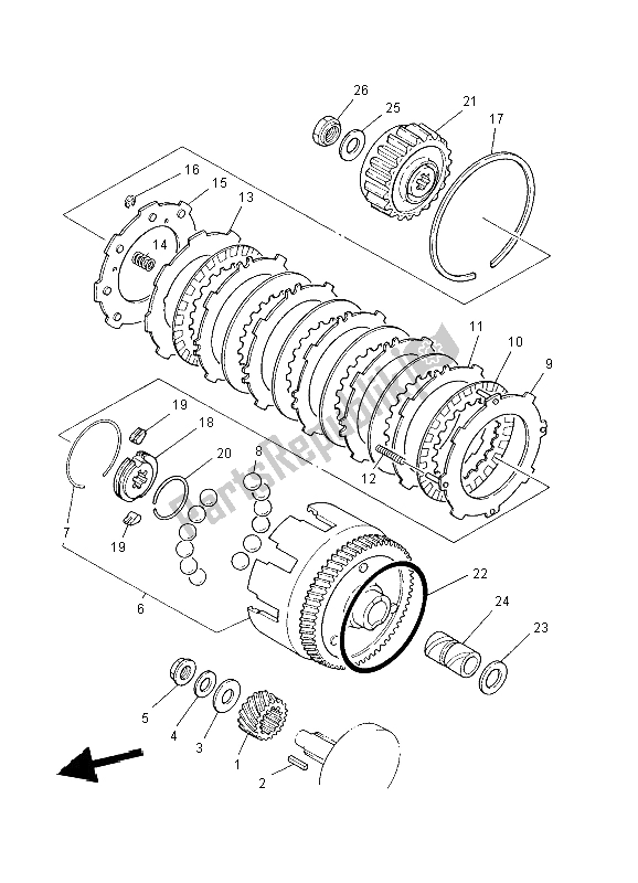 Wszystkie części do Sprz? G? O Yamaha PW 80 2004