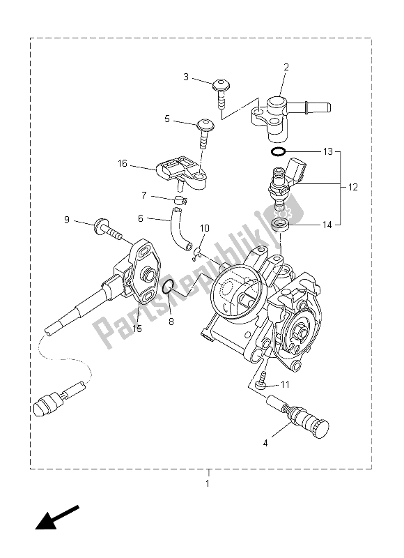 Tutte le parti per il Immissione 2 del Yamaha WR 250F 2015