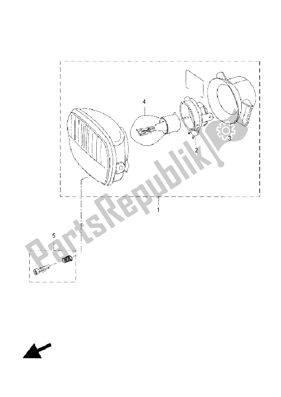 Tutte le parti per il Faro del Yamaha DT 50R SM 2008