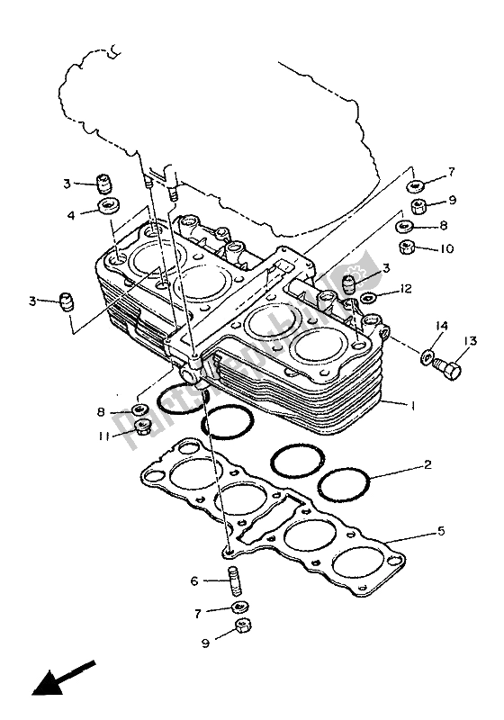 Wszystkie części do Cylinder Yamaha XJ 900F 1991