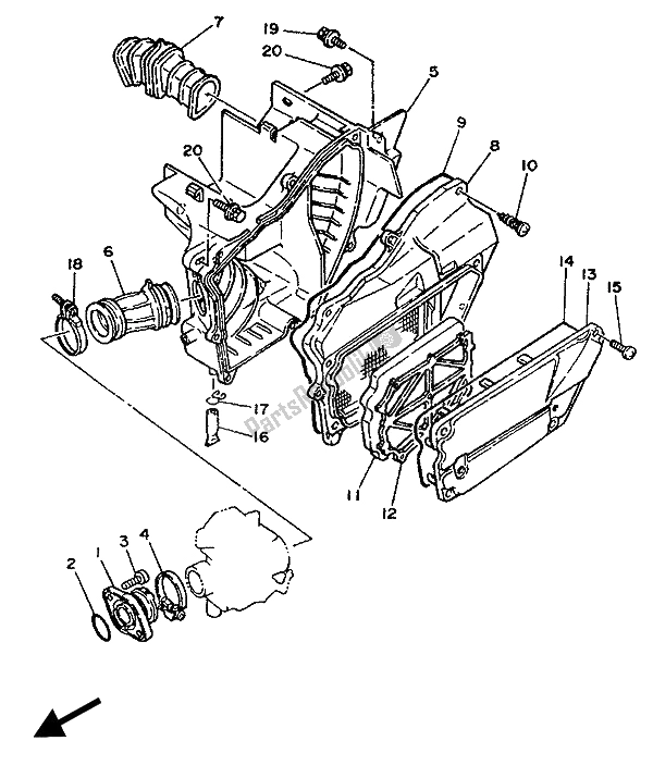 Tutte le parti per il Presa del Yamaha TW 200E 1989
