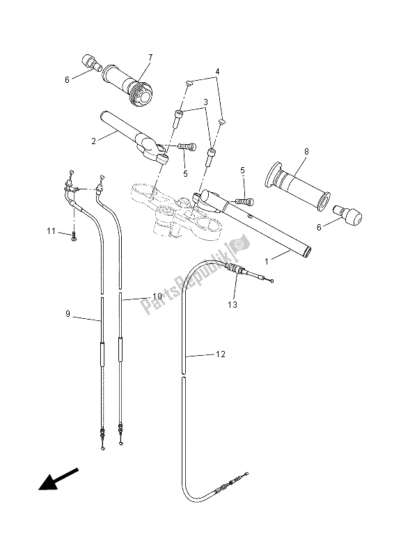 Tutte le parti per il Maniglia E Cavo Dello Sterzo del Yamaha YZF R 125A 2015