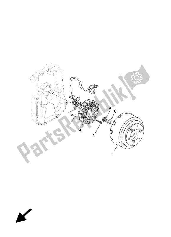 All parts for the Generator of the Yamaha YP 125R X MAX 2007