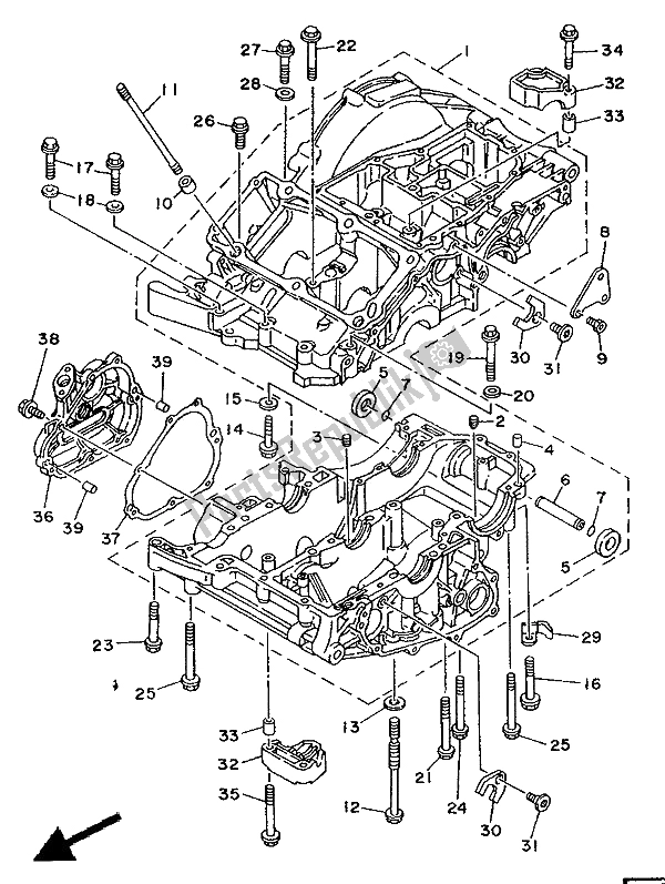 Todas las partes para Caja Del Cigüeñal de Yamaha TDM 850 1994