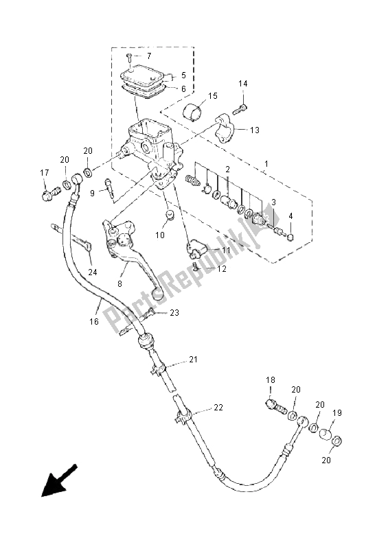 Todas las partes para Cilindro Maestro Delantero 2 de Yamaha XJR 1300 2001