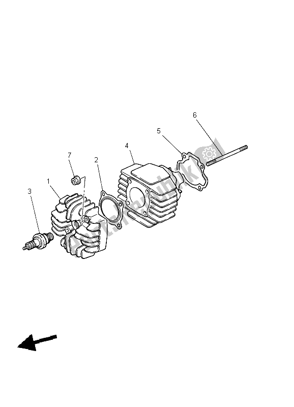 Wszystkie części do Cylinder Yamaha PW 50 2009