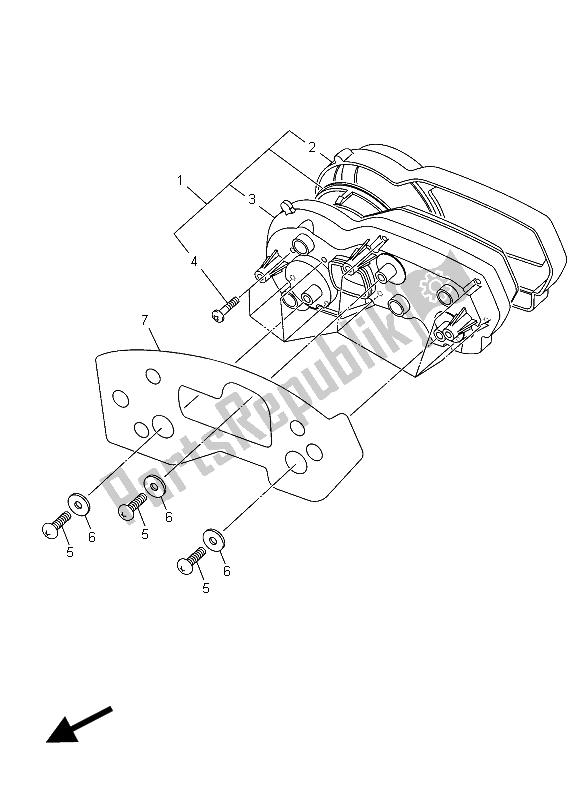 Alle onderdelen voor de Meter van de Yamaha XJ6S 600 2015