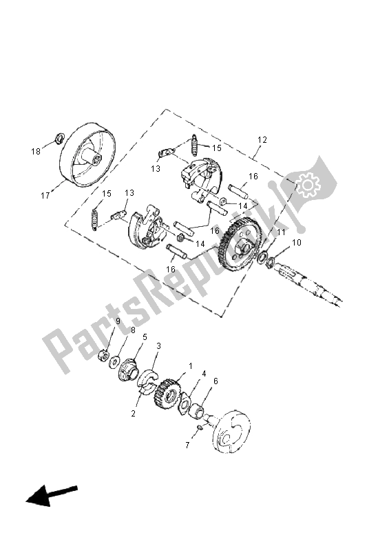 Wszystkie części do Sprz? G? O Yamaha PW 50 2008